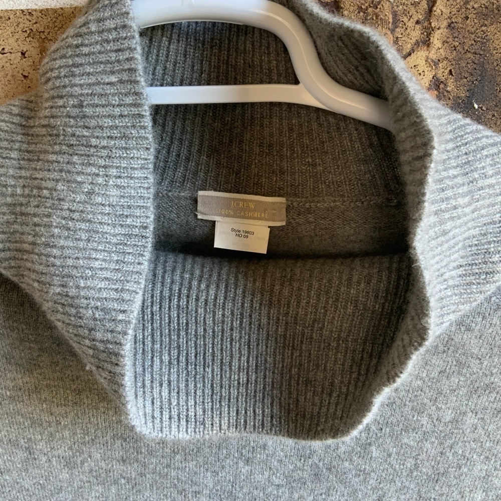 J. Crew Heather Gray Turtleneck Sweater - Picture 2 of 7